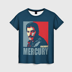 Футболка женская Queen: Freddie Mercury, цвет: 3D-принт