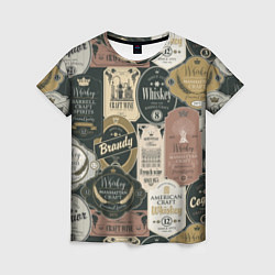 Женская футболка Этикетки мира Виски