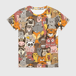Женская футболка Прикольные зверушки