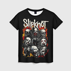 Футболка женская Slipknot: Faces, цвет: 3D-принт