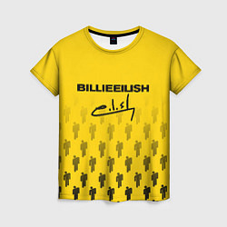 Футболка женская Billie Eilish: Yellow Autograph, цвет: 3D-принт