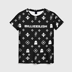 Футболка женская Billie Eilish: Black Pattern, цвет: 3D-принт
