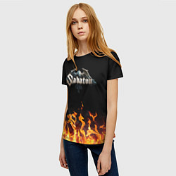 Футболка женская Sabaton, цвет: 3D-принт — фото 2