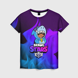 Футболка женская BRAWL STARS LEON SHARK, цвет: 3D-принт