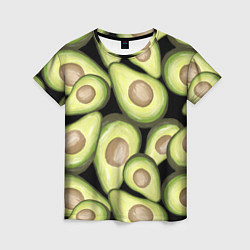 Футболка женская Avocado background, цвет: 3D-принт