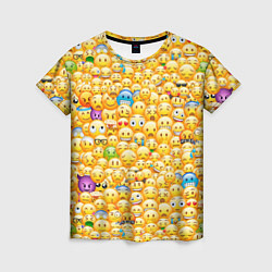 Футболка женская Смайлики Emoji, цвет: 3D-принт