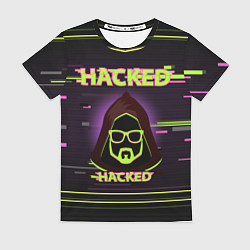 Женская футболка Hacked