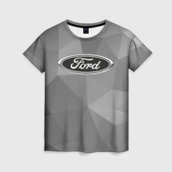 Футболка женская Ford чб, цвет: 3D-принт