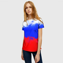Футболка женская Россия, цвет: 3D-принт — фото 2
