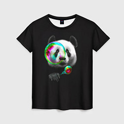 Футболка женская Панда и мыльный пузырь, цвет: 3D-принт