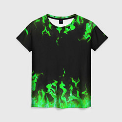 Женская футболка GREEN FIRE ОГОНЬ