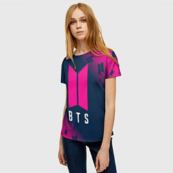 Футболка женская BTS БТС, цвет: 3D-принт — фото 2