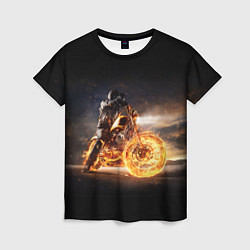Женская футболка Fire racer