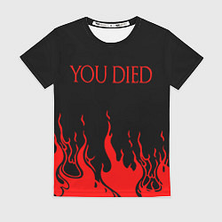 Футболка женская YOU DIED, цвет: 3D-принт