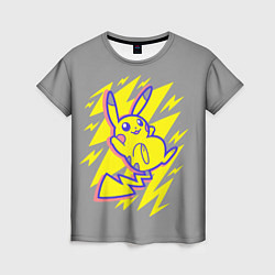 Футболка женская Pikachu Pika Pika, цвет: 3D-принт