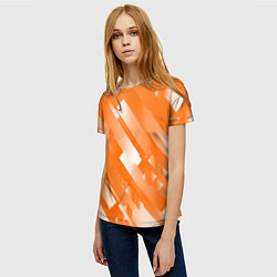 Футболка женская Оранжевый градиент, цвет: 3D-принт — фото 2