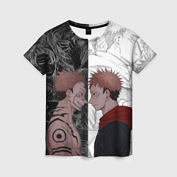Футболка женская Jujutsu Kaisen Сукуна х Юдзи, цвет: 3D-принт