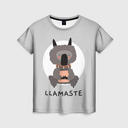 Женская футболка Лама Намасте