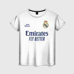 Футболка женская REAL MADRID, домашняя 2021, цвет: 3D-принт