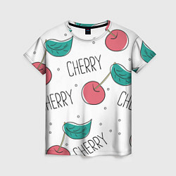 Женская футболка Вишенки Cherry