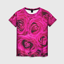 Футболка женская Розы, цвет: 3D-принт