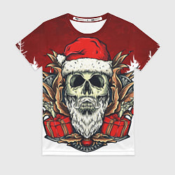 Женская футболка Санта по харду
