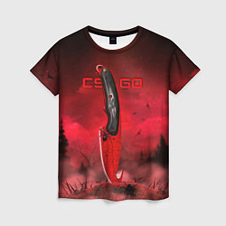 Футболка женская CS GO Crimson Web Gut Knife, цвет: 3D-принт