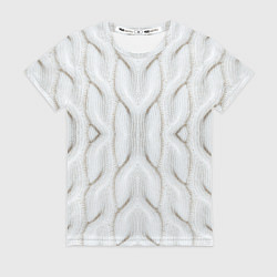 Женская футболка Вязанка