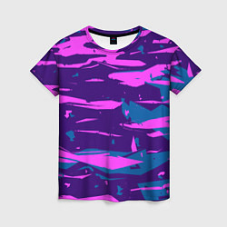 Футболка женская CYBERSTYLE NEON CAMOUFLAGE, цвет: 3D-принт