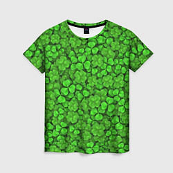 Футболка женская Зелёный клевер, цвет: 3D-принт