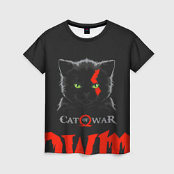 Женская футболка Cat of war