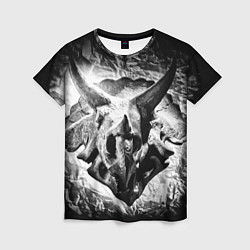 Женская футболка Трицератопс Динозавр