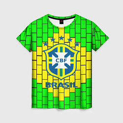 Футболка женская Сборная Бразилии, цвет: 3D-принт