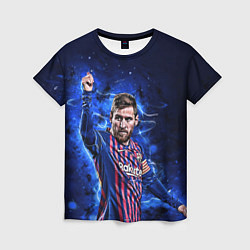 Футболка женская Lionel Messi Barcelona 10, цвет: 3D-принт