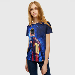 Футболка женская Leo Messi Лео Месси 10, цвет: 3D-принт — фото 2