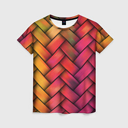 Футболка женская Colorful weave, цвет: 3D-принт