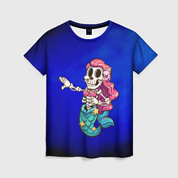 Футболка женская Русалка скелет Mermaid skeleton, цвет: 3D-принт