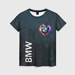 Футболка женская BMW Heart Grooved Texture, цвет: 3D-принт
