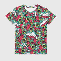 Футболка женская РЭКИ КЯН ПАТТЕРН SK8, цвет: 3D-принт