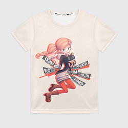 Футболка женская Няшная Такамаки, цвет: 3D-принт