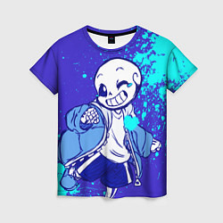 Футболка женская UNDERTALE SANS BLUE, цвет: 3D-принт