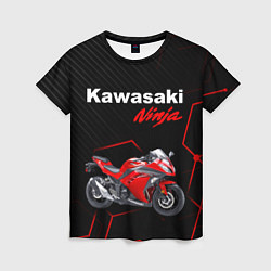 Футболка женская KAWASAKI NINJA КАВАСАКИ, цвет: 3D-принт