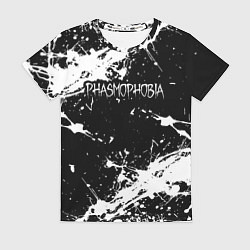 Футболка женская Phasmophobia краска, цвет: 3D-принт