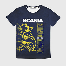 Женская футболка Scania king of the road