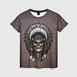 Женская футболка Индеец