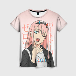 Футболка женская Zero Two Darling in the Franxx, цвет: 3D-принт