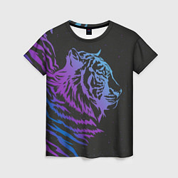 Футболка женская Tiger Neon, цвет: 3D-принт