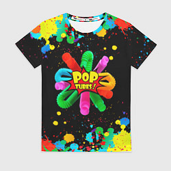 Женская футболка Pop Tubes, поп трубка pop it