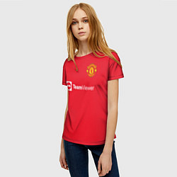 Футболка женская Джейдон Санчо форма Манчестер Юнайтед 20212022, цвет: 3D-принт — фото 2