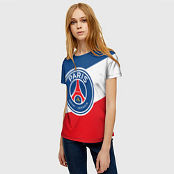 Футболка женская Paris Saint-Germain FC, цвет: 3D-принт — фото 2